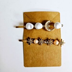 NWT BOUTIQUE STARS & MOON BOBBY PINS FOR THICK HAIR & UP'DO'S!